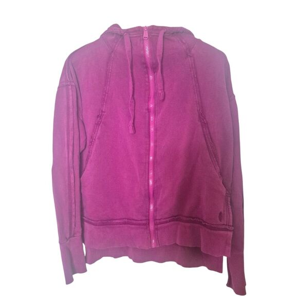 Free People Movement Only One Zip Up Hoodie Magenta Hoodie Athleisure Size XS - Picture 3 of 5